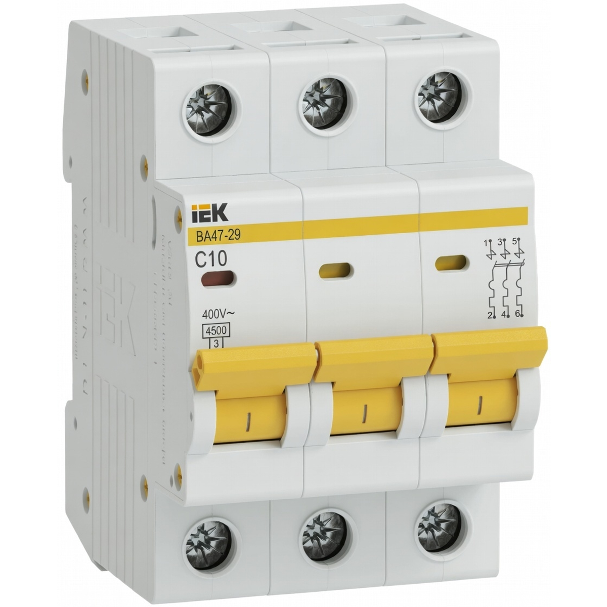 Автоматический выключатель ИЭК ВА47-29 3Р 10А